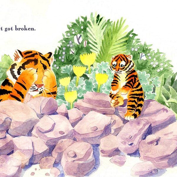 Little tiger was crushed and sad