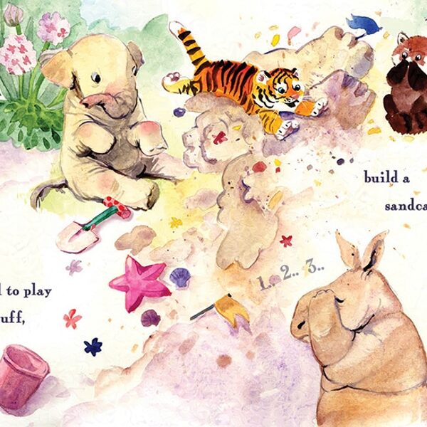 The little tiger tried to play