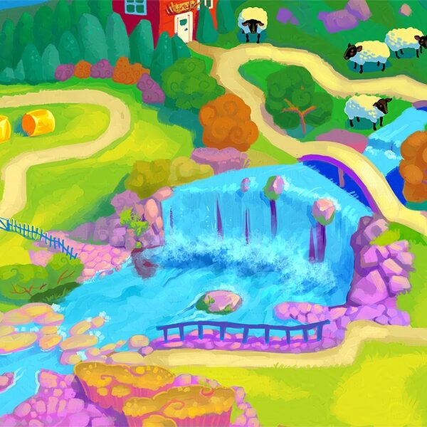 Kartes ilustrācija fermas spēlei