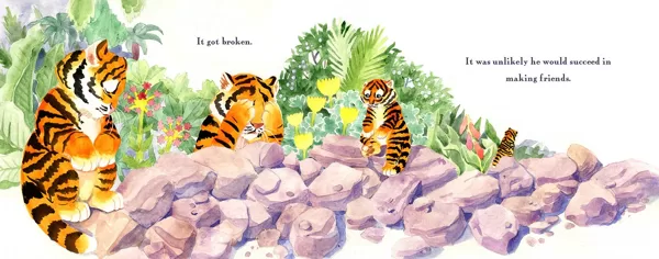 Little tiger was crushed and sad