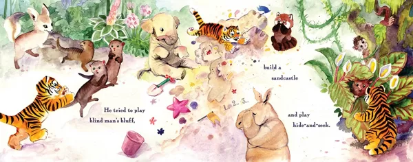 The little tiger tried to play