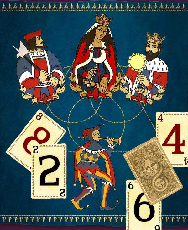 Kāršu spēles ilustrācijas